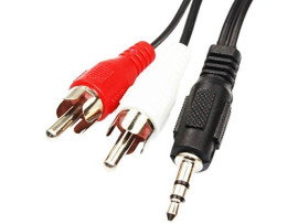 Trojan 3.5mm Sterio 2RCA 1.5 Meter Cable (color may vary)
